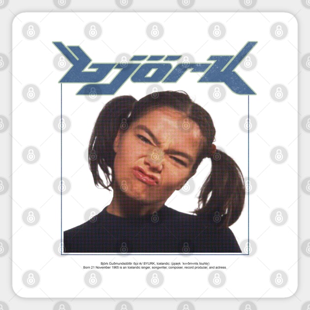 Bjork Sticker by Elemental Edge Studio